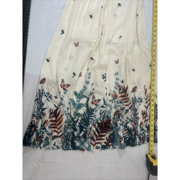 Ace Fashion Maxi Floor Woman's Sz L Spaghetti Strap Summer Cottage Fairy Crochet - Picture 14 of 16